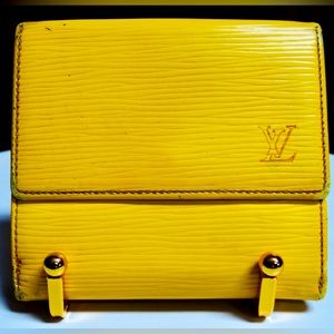 AUTHENTIC LV Vintage  trifold wallet Epi leather PORTE Feiulle